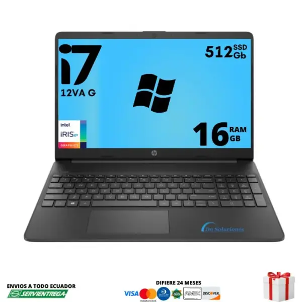 Hp 250 G9 Core i7 12va G Ssd Nvme 512 Gb Memoria Ram 16 Gb 15.6" Windows 11 | 60w