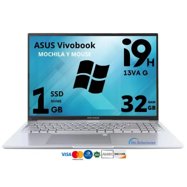 Laptop Asus VivoBook i9 13va generación SSD 1 Tb Ram 32 Gb 15.6" Windows 11 | ASI932W