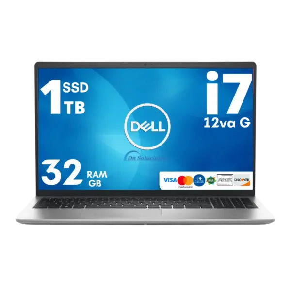 Laptop Dell core i7 12va generación SSD 1 Tb Ram 32 Gb 15.6" Sin SO | 75s