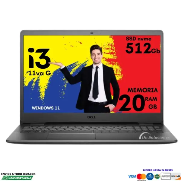 Laptop Dell Inspiron Core i3 11va G Ssd 512 Gb Memoria Ram 20 Gb 15.6″ Windows 11 | 93w - Imagen 4