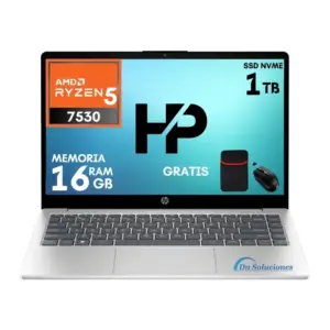 Laptop HP 14-EM0026LA Ryzen 5 7520u FHD 14" SSD 1 Tb Memoria Ram 16 Gb | 2R514S