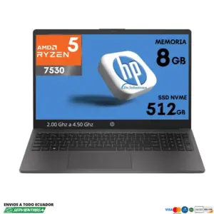 Laptop Hp 250 G10 Ryzen 5 7530U ssd 512 gb Memoria Ram 8 gb  FreeDos | 30s