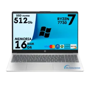 Laptop HP AMD Ryzen 7730u Ssd 512 Gb Memoria Ram16 Gb 15.6″ Windows 11 | 65w