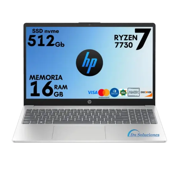 Laptop HP AMD Ryzen 7730u Ssd 512 Gb Memoria Ram16 Gb 15.6″ FreeDos 11 | 65s