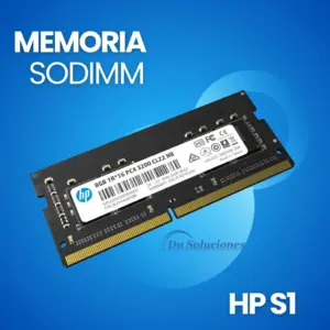 Memoria Ram Hp S1 Sodimm 8gb Ddram 4 3200 Mhz para laptop