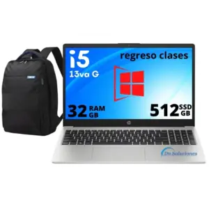 Laptop HP 250 G10 Core i5 13va Gen | 32GB RAM | SSD 512GB | Ecuador | Win 11 | 46Wi5