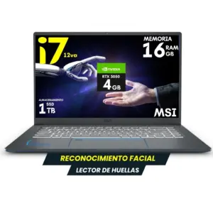 Laptop MSI Prestige 15 Core i7 12va G | SSD 1 Tb - Ram 16 Gb | RTX 4GB | v2