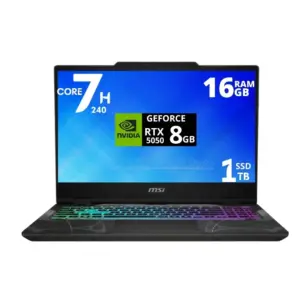 Laptop MSI Cyborg 15 Core 7 RTX 5050 8GB SSD 1 TB RAM 16GB QUITO | Dn Soluciones |